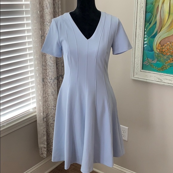 Donna Karan Dresses & Skirts - Donna Karan Light Blue pleated Dress - Size 2